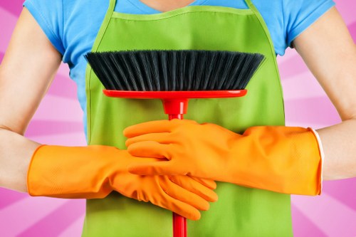 Local cleaner preparing a short-let property in Harringay for check-in